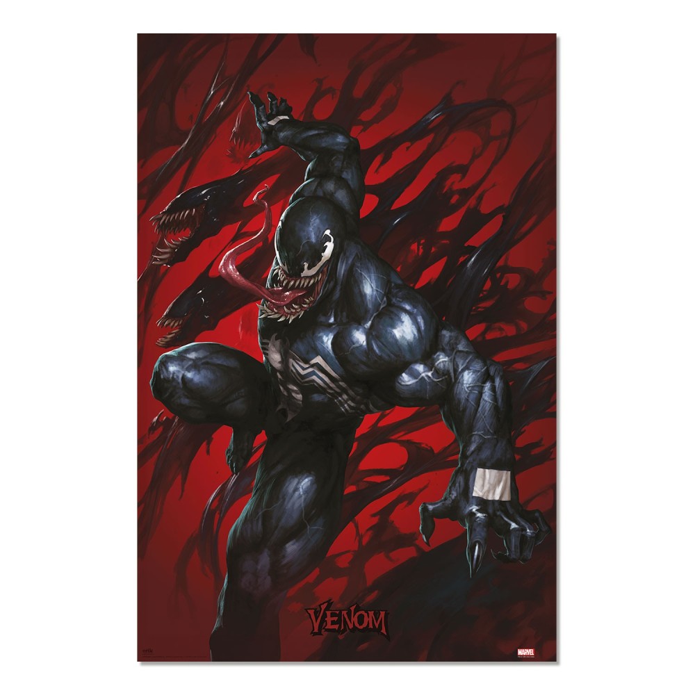 Cuadro Venom simbiontes enmarcado en aluminio de 92x62 cm