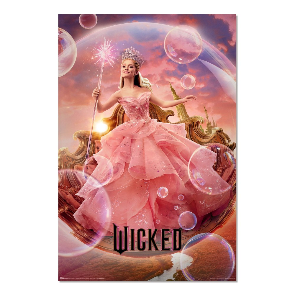 Cuadro Wicked Glinda enmarcado en aluminio de 92x62 cm