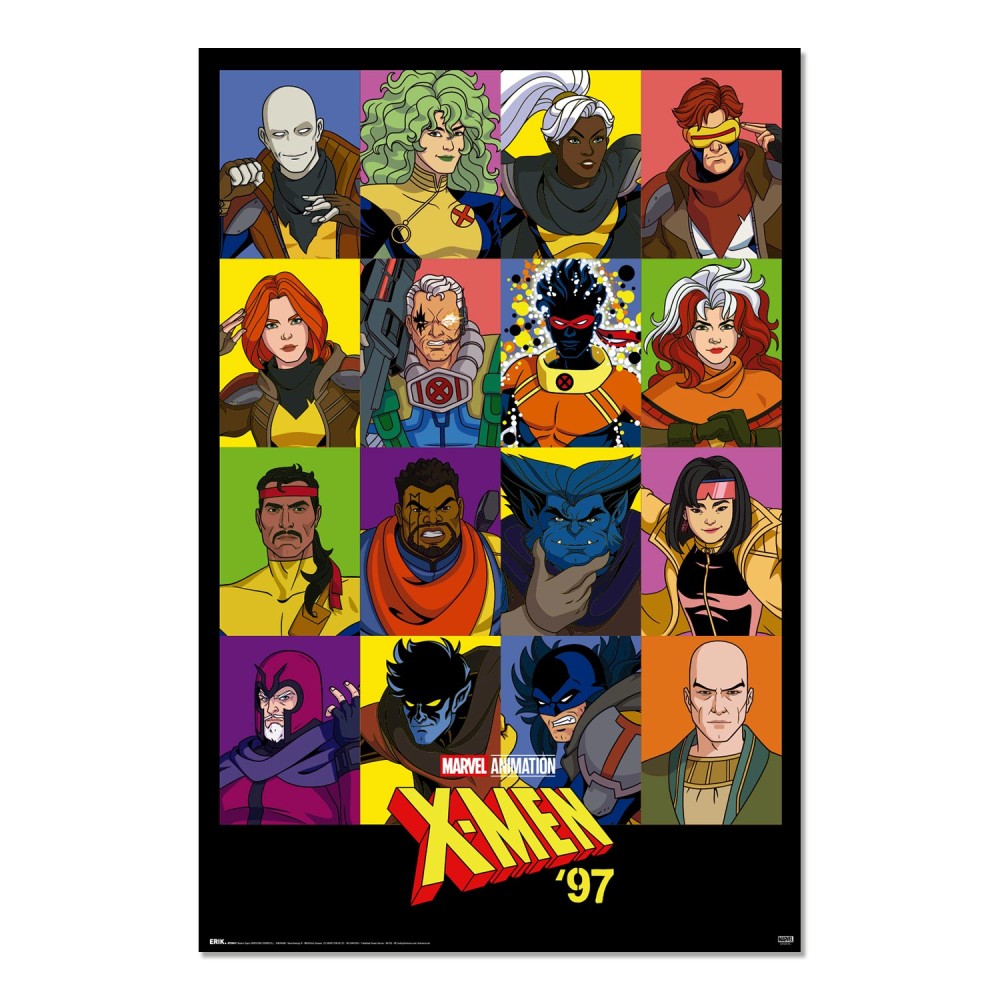 Cuadro X-Men 97 temporada 2 enmarcado en aluminio de 92x62 cm