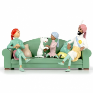 Figura de plomo Tintín "Escena del Diván"