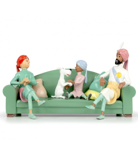 Figura de plomo Tintín «Escena del Diván» Figura de plomo Tintín