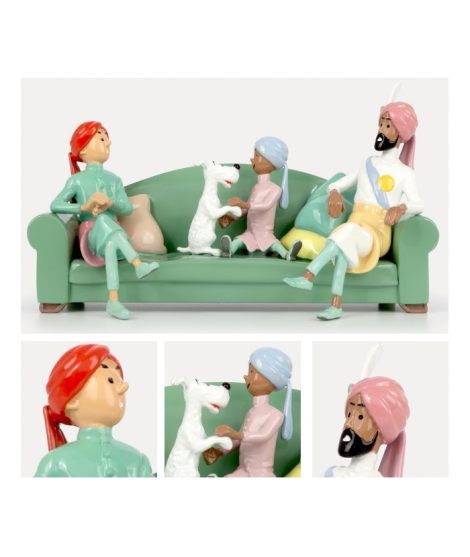 Figura de plomo Tintín «Escena del Diván» Figura de plomo Tintín