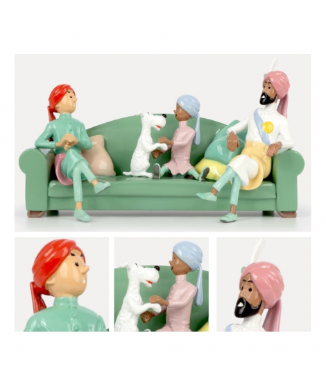 Figura de plomo Tintín "Escena del Diván"