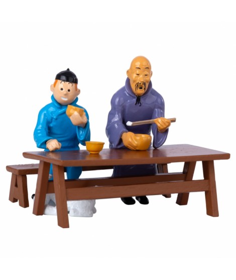 Figura de plomo Tintín «Escena Almuerzo» Figura de plomo Tintín