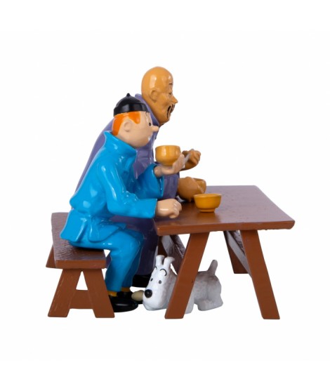 Figura de plomo Tintín «Escena Almuerzo» Figura de plomo Tintín