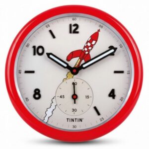 Reloj de pared Acero Rojo de Tintín